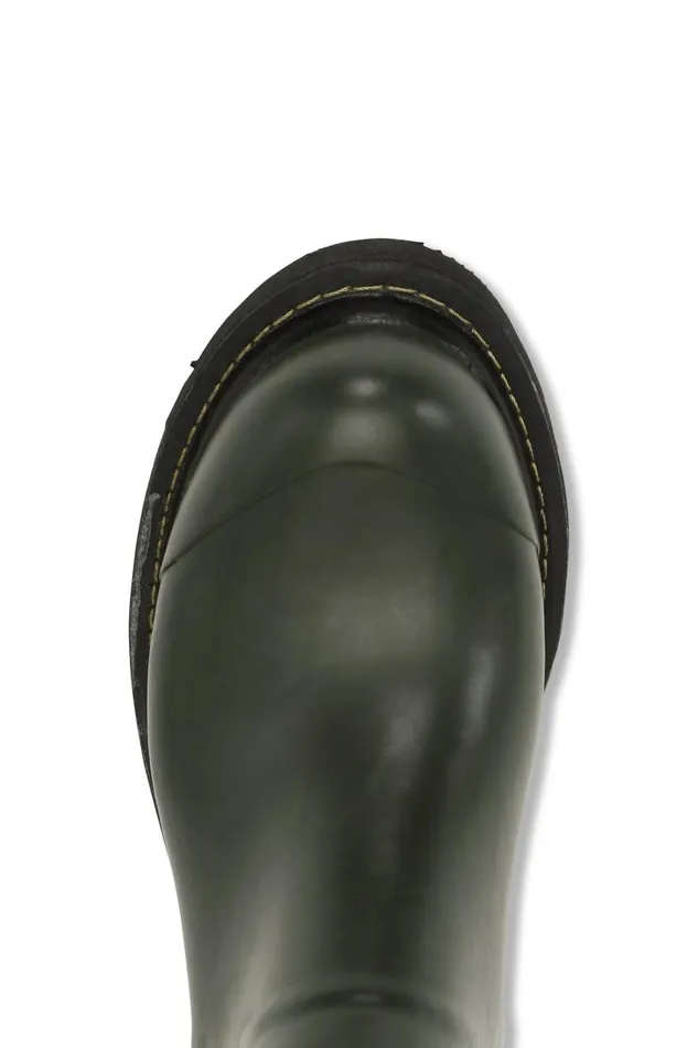 Ilse Jacobsen 34 Rubber Boots With Zip 8211 Army Women Rainboots Medium