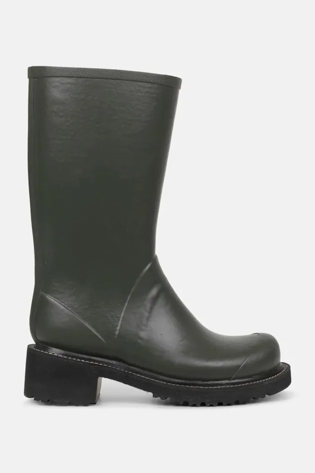 Ilse Jacobsen 34 Rubber Boots With Zip 8211 Army Women Rainboots Medium