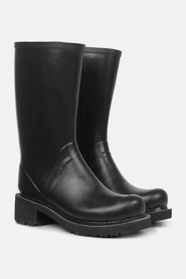 Ilse Jacobsen 34 Rubber Boots With Zip 8211 Black Women Rainboots Medium