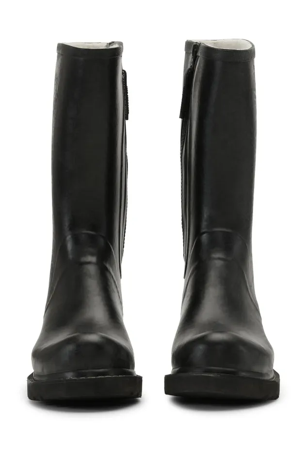 Ilse Jacobsen 34 Rubber Boots With Zip 8211 Black Women Rainboots Medium