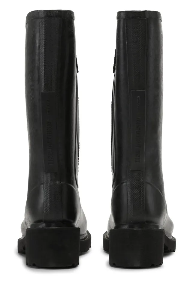 Ilse Jacobsen 34 Rubber Boots With Zip 8211 Black Women Rainboots Medium