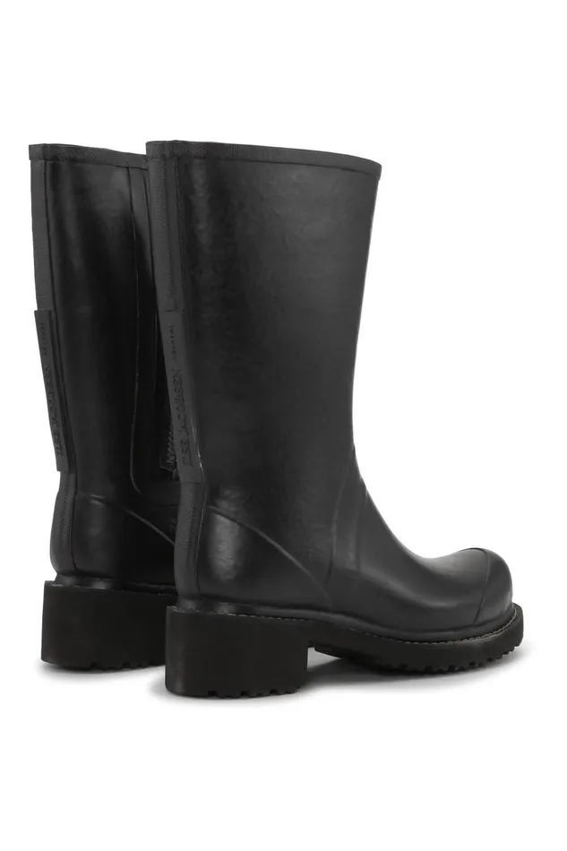 Ilse Jacobsen 34 Rubber Boots With Zip 8211 Black Women Rainboots Medium