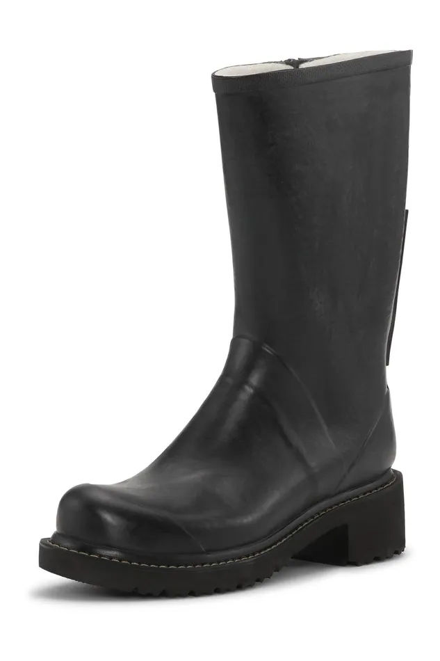 Ilse Jacobsen 34 Rubber Boots With Zip 8211 Black Women Rainboots Medium