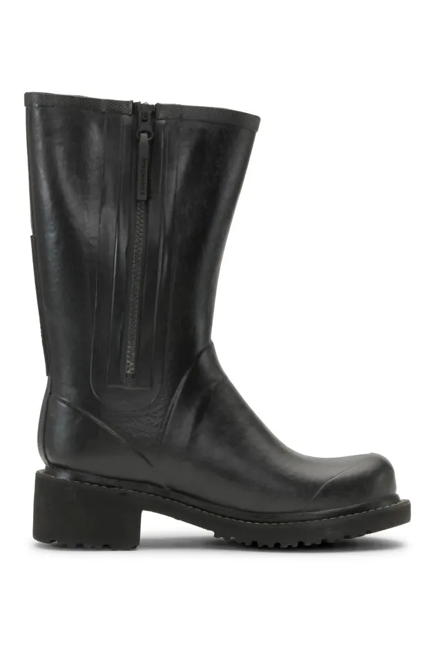 Ilse Jacobsen 34 Rubber Boots With Zip 8211 Black Women Rainboots Medium