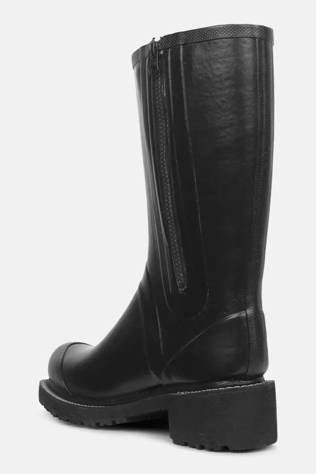 Ilse Jacobsen 34 Rubber Boots With Zip 8211 Black Women Rainboots Medium