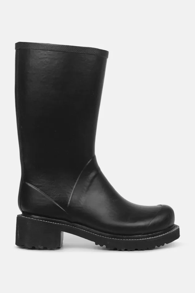 Ilse Jacobsen 34 Rubber Boots With Zip 8211 Black Women Rainboots Medium