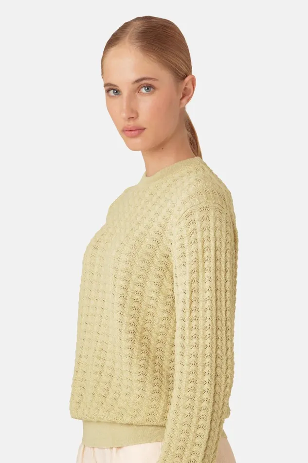 Ilse Jacobsen Crew Neck 8211 Olive Grass Women Clothing Ilse Jacobsen Crew Neck 8211 Olive Grass Women Clothing