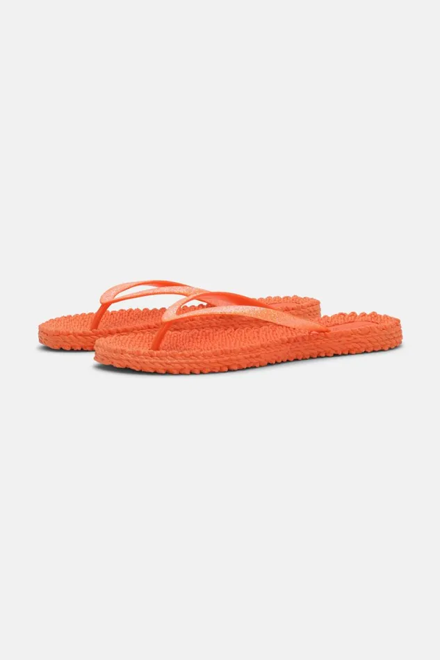 Ilse Jacobsen Flip Flop With Glitter 8211 Hot Orange Women Flip Flops