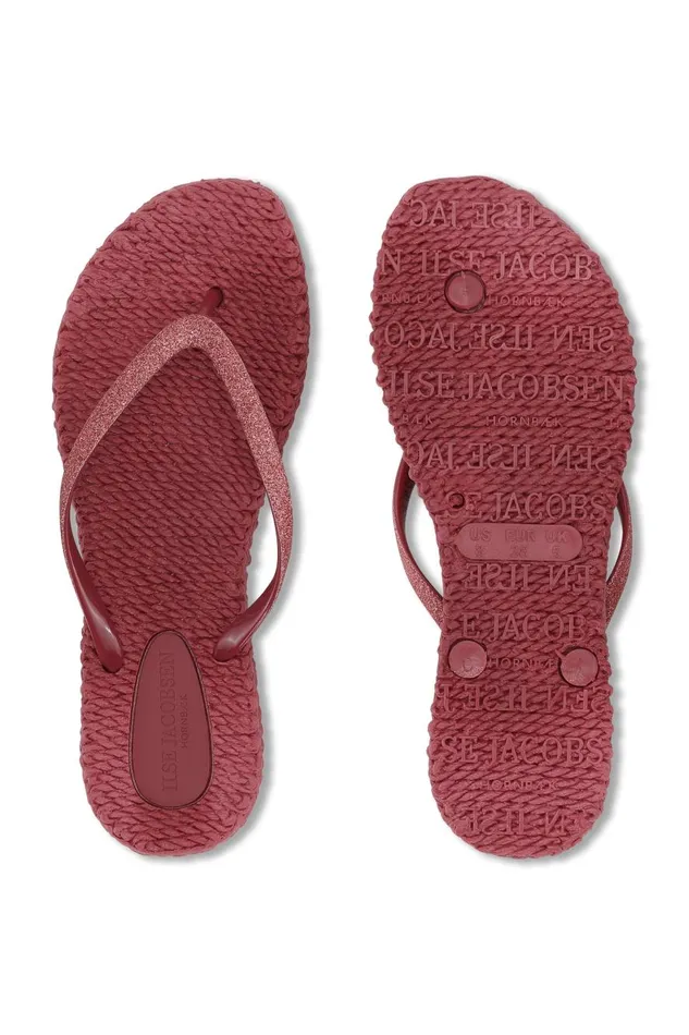 Ilse Jacobsen Flip Flop With Glitter 8211 Wine Women Flip Flops Ilse Jacobsen Flip Flop With Glitter 8211 Wine Women Flip Flops