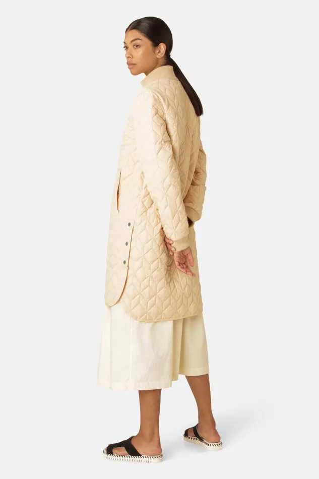 Ilse Jacobsen Padded Quilt Coat 8211 Beige Women Jackets And Coats