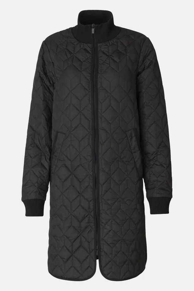 Ilse Jacobsen Padded Quilt Coat 8211 Black Women Jackets And Coats