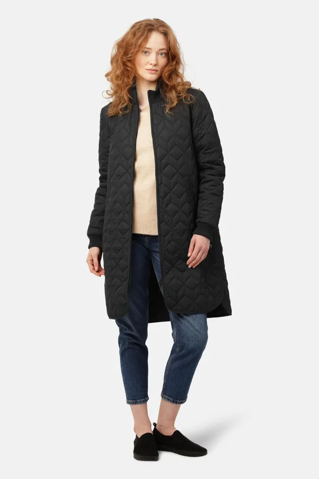Ilse Jacobsen Padded Quilt Coat 8211 Black Women Jackets And Coats