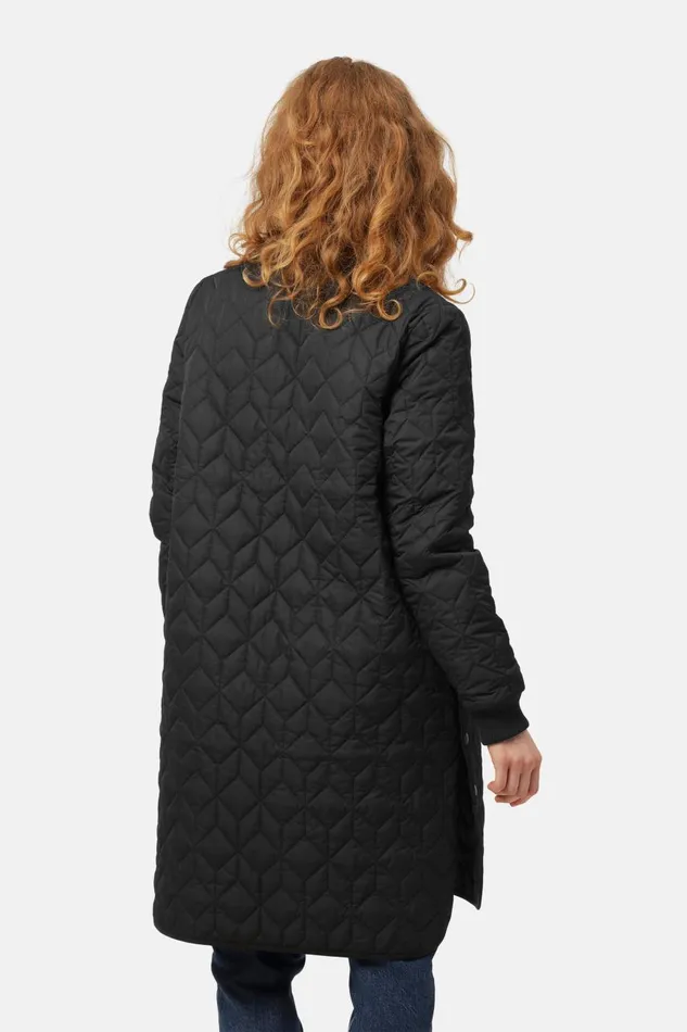 Ilse Jacobsen Padded Quilt Coat 8211 Black Women Jackets And Coats