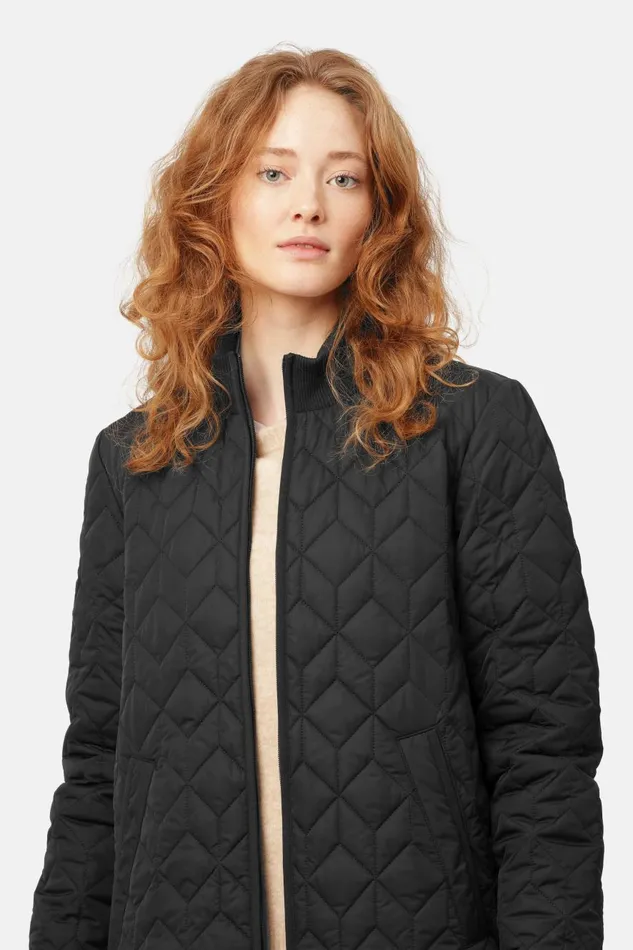 Ilse Jacobsen Padded Quilt Coat 8211 Black Women Jackets And Coats