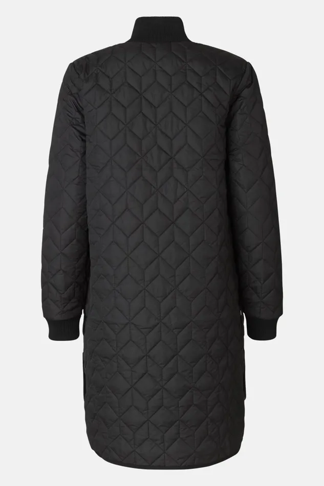 Ilse Jacobsen Padded Quilt Coat 8211 Black Women Jackets And Coats