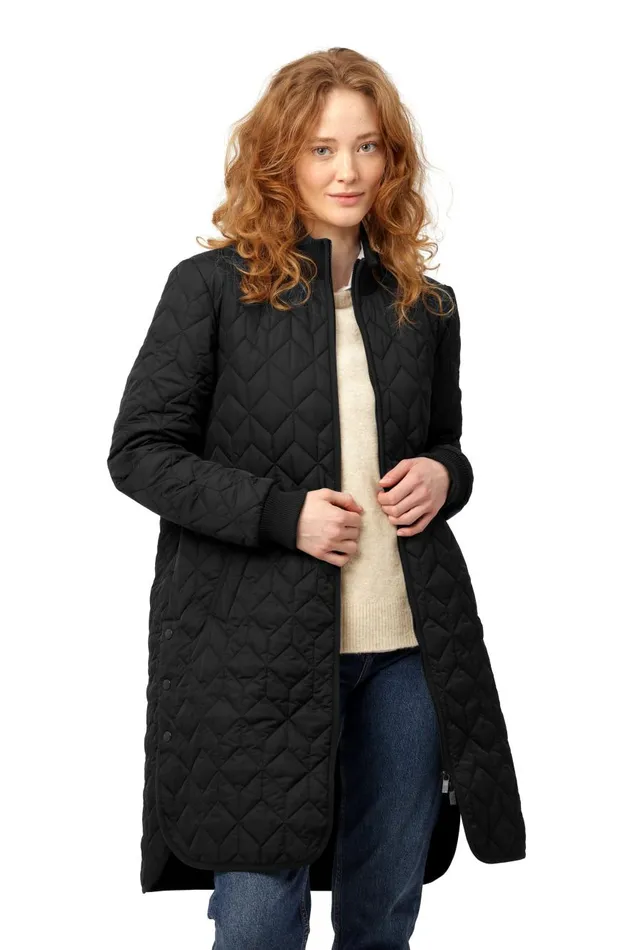 Ilse Jacobsen Padded Quilt Coat 8211 Black Women Jackets And Coats