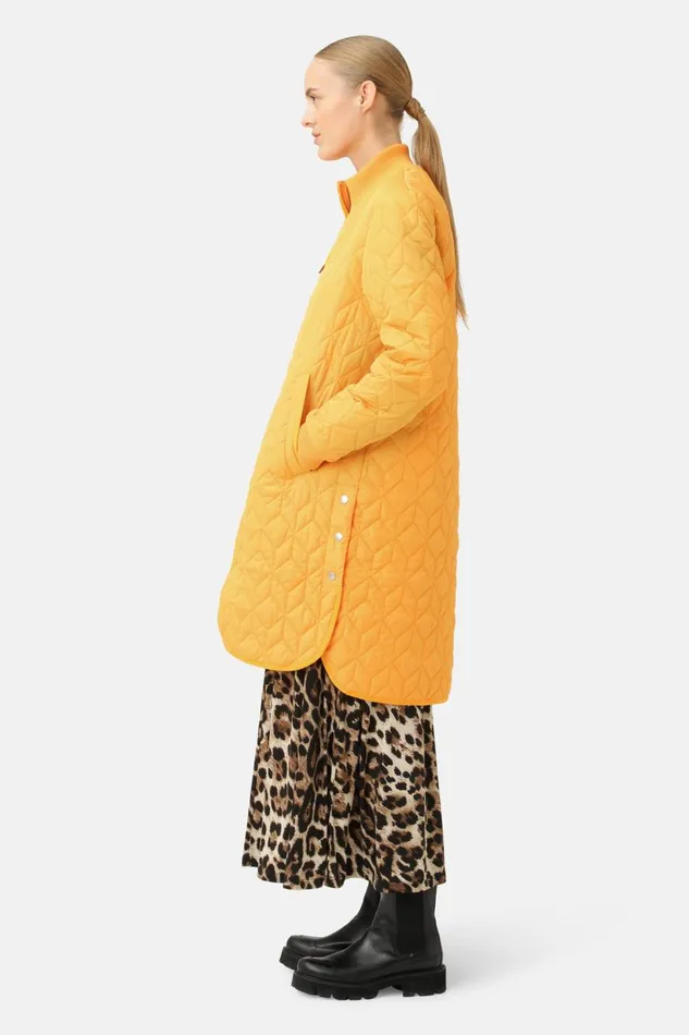 Ilse Jacobsen Padded Quilt Coat 8211 Flame Orange Women Jackets And Coats