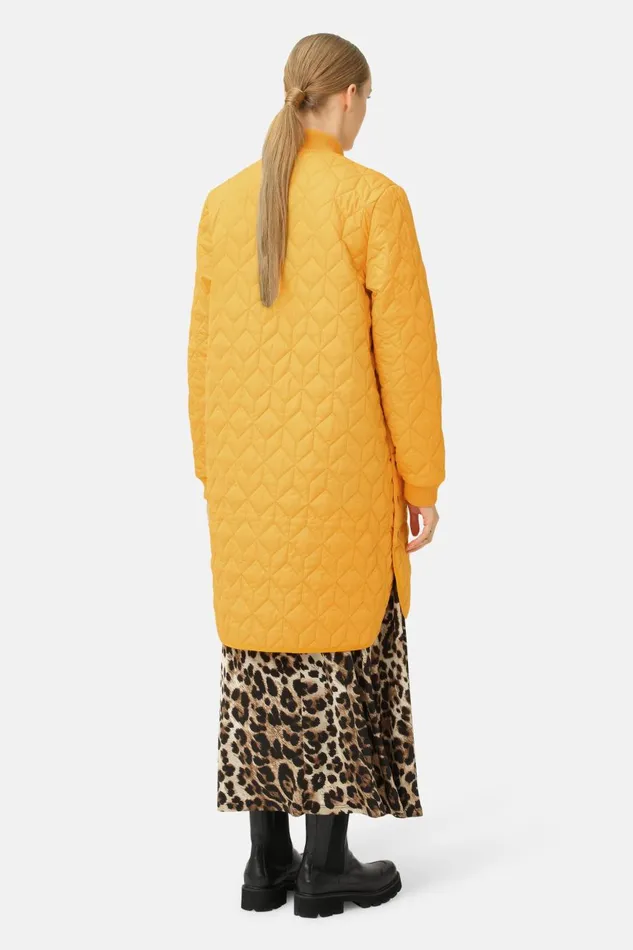 Ilse Jacobsen Padded Quilt Coat 8211 Flame Orange Women Jackets And Coats