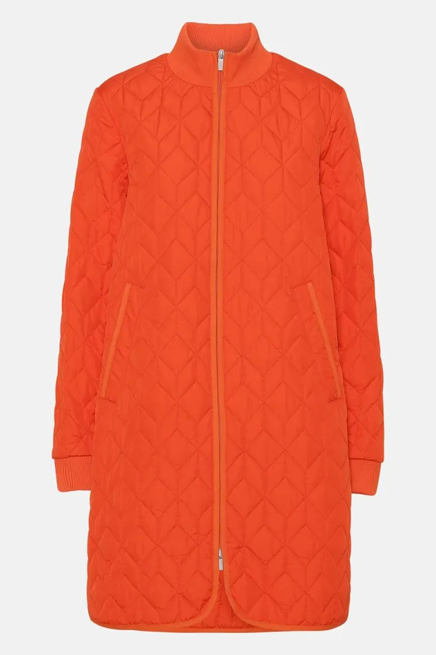 Ilse Jacobsen Padded Quilt Coat 8211 Warm Orange Women Jackets And Coats