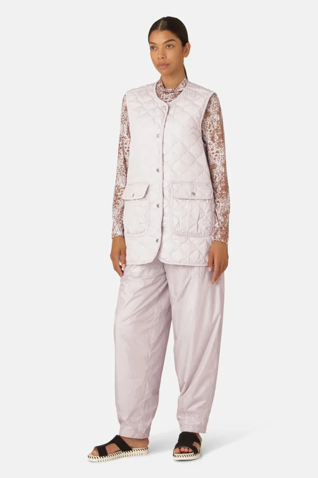 Ilse Jacobsen Quilt Long Vest 8211 Concrete Women Jackets And Coats