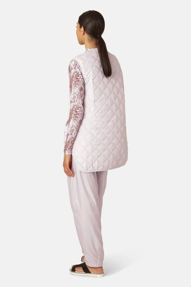 Ilse Jacobsen Quilt Long Vest 8211 Concrete Women Jackets And Coats