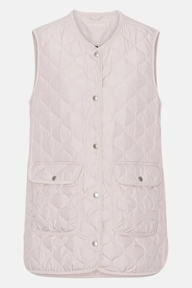 Ilse Jacobsen Quilt Long Vest 8211 Concrete Women Jackets And Coats