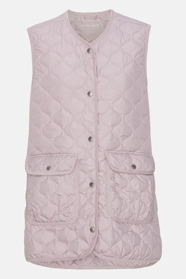 Ilse Jacobsen Quilt Long Vest 8211 Concrete Women Jackets And Coats