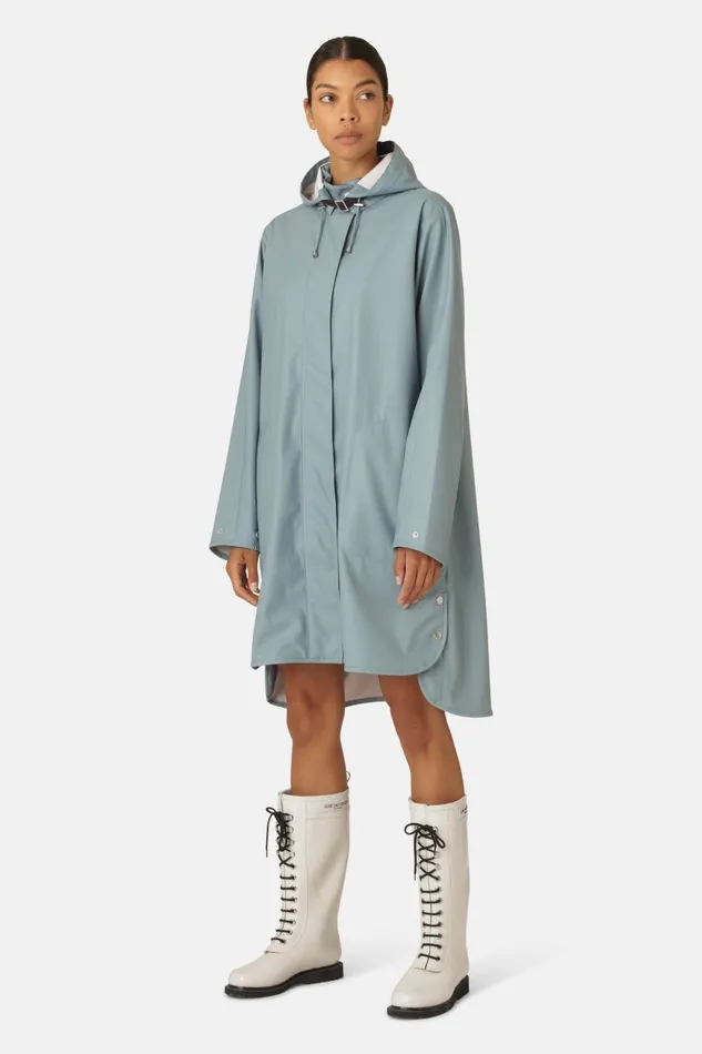 Ilse Jacobsen Raincoat 8211 Blue Cloud Women Raincoats