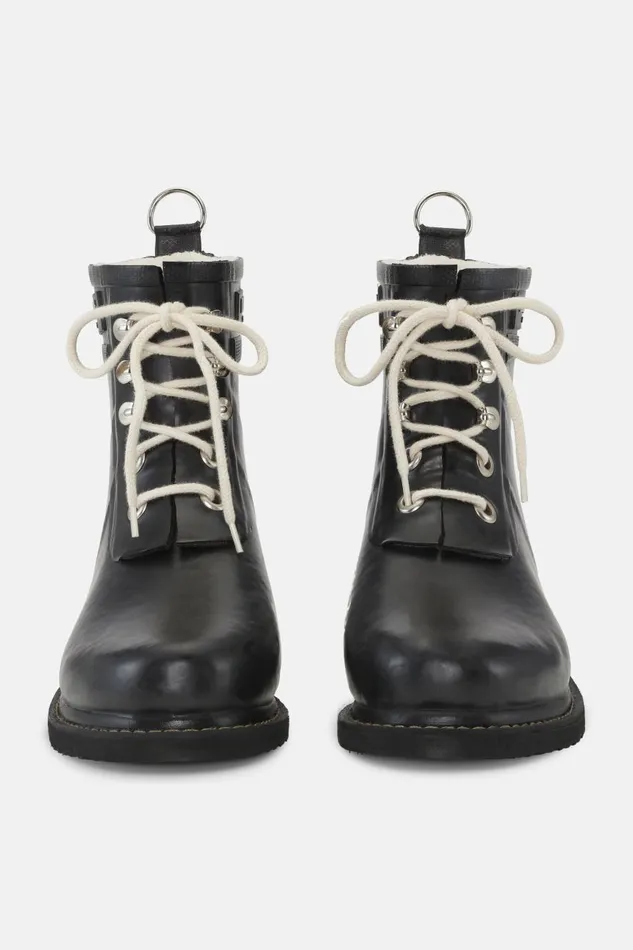 Ilse Jacobsen Short Rubber Boots 8211 Black Women Rainboots Short