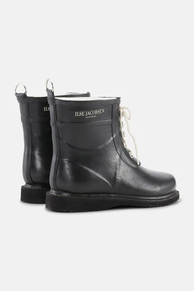 Ilse Jacobsen Short Rubber Boots 8211 Black Women Rainboots Short