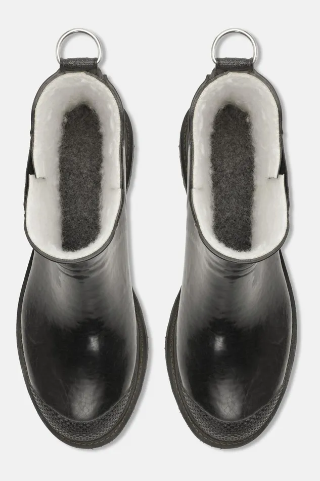 Ilse Jacobsen Short Rubber Boots With High Heel 8211 Black Women Rainboots Short