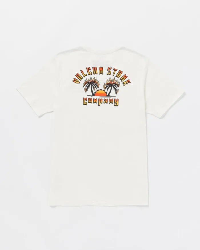 Inflames Short Sleeve Tee 8211 Off White Mens Volcom Tops and Tees