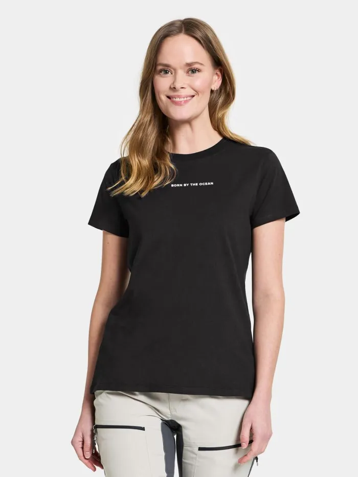 Ingar TShirt Printed Black Women Didriksons Tshirts
