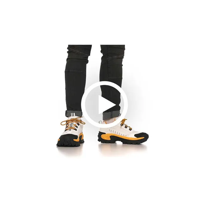 Intruder Shoe White Yellow MenWomen Cat Footwear Chunky Sneakers