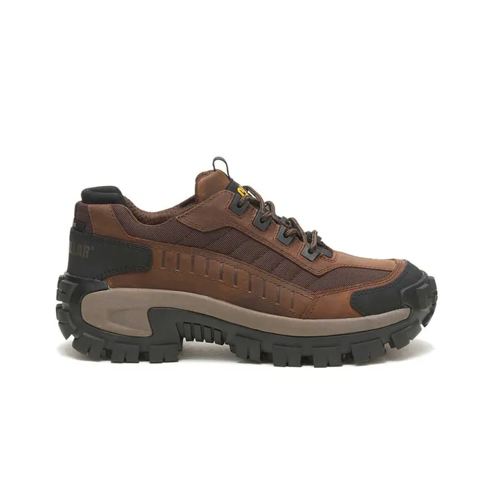 Invader Steel Toe Work Shoe Dark Brown Men Cat Footwear Shoes