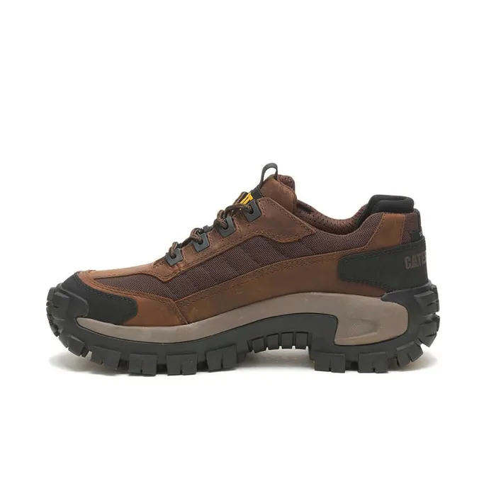 Invader Steel Toe Work Shoe Dark Brown Men Cat Footwear Shoes