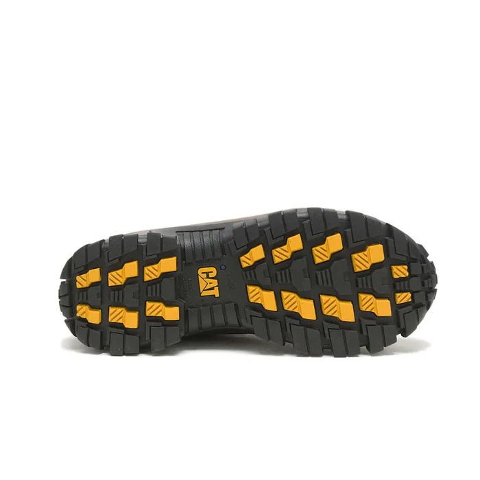 Invader Steel Toe Work Shoe Dark Brown Men Cat Footwear Shoes