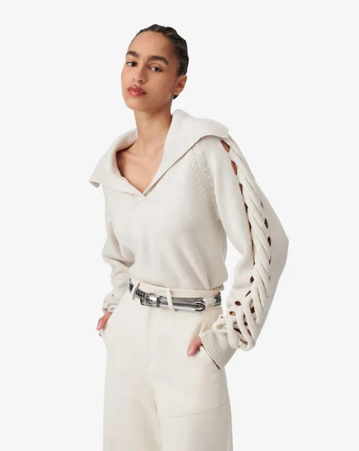 IRO ALESSIA TRUCKERNECK SWEATER Ecruwhite Women Knits