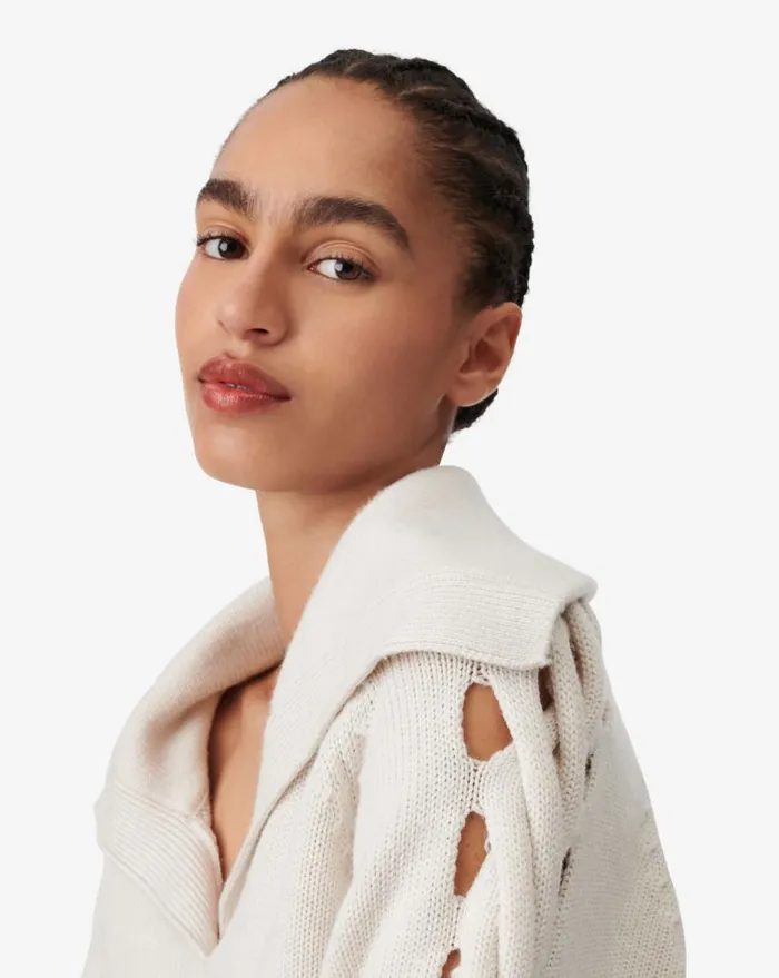 IRO ALESSIA TRUCKERNECK SWEATER Ecruwhite Women Knits