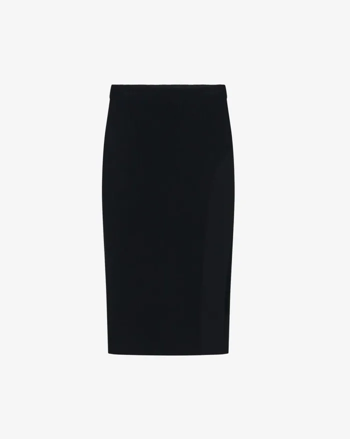 IRO AYOKO RIBBED MIDI SKIRT Black Women Shorts and Skirts