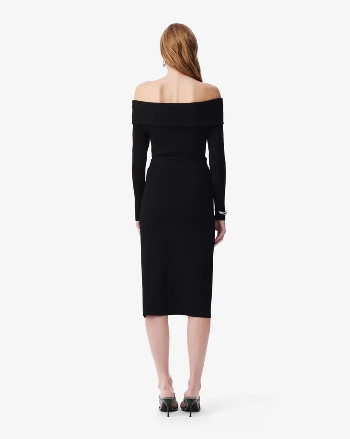 IRO AYOKO RIBBED MIDI SKIRT Black Women Shorts and Skirts