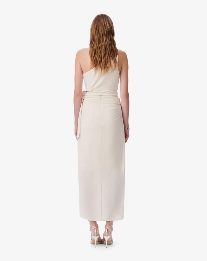 IRO ECTRA GATHERED MIDI WRAP SKIRT Champagne Women Shorts and Skirts