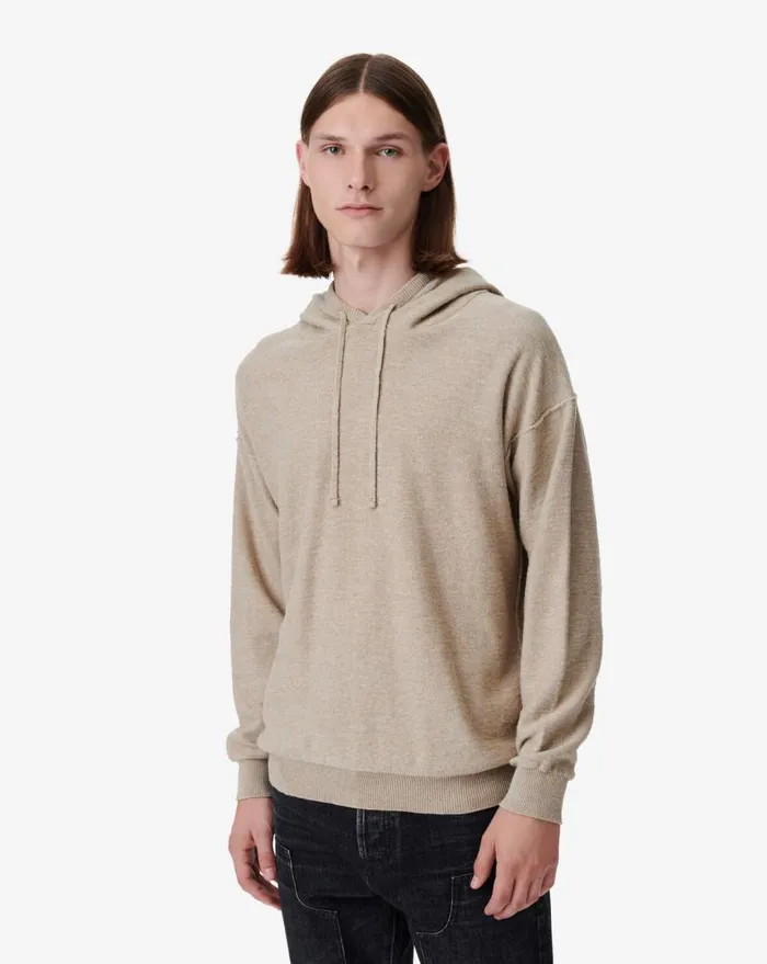 IRO HAARON HOODED SWEATER Beige Men Sweaters