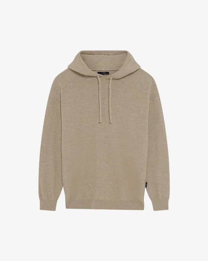 IRO HAARON HOODED SWEATER Beige Men Sweaters