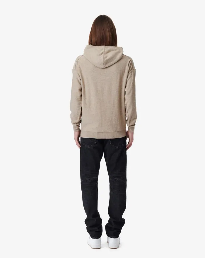 IRO HAARON HOODED SWEATER Beige Men Sweaters