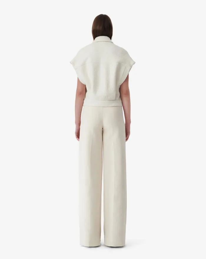 IRO JAINE CROPPED JACKET Ecru Women Jackets and Coats