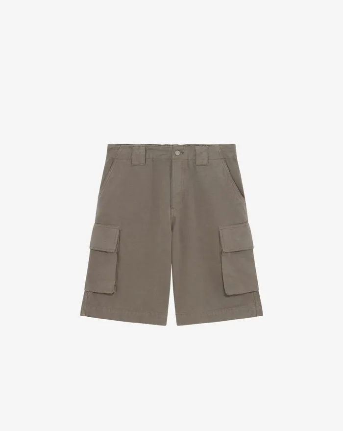 IRO JOOBY DENIM CARGO SHORTS Taupe Men Jeans and Trousers