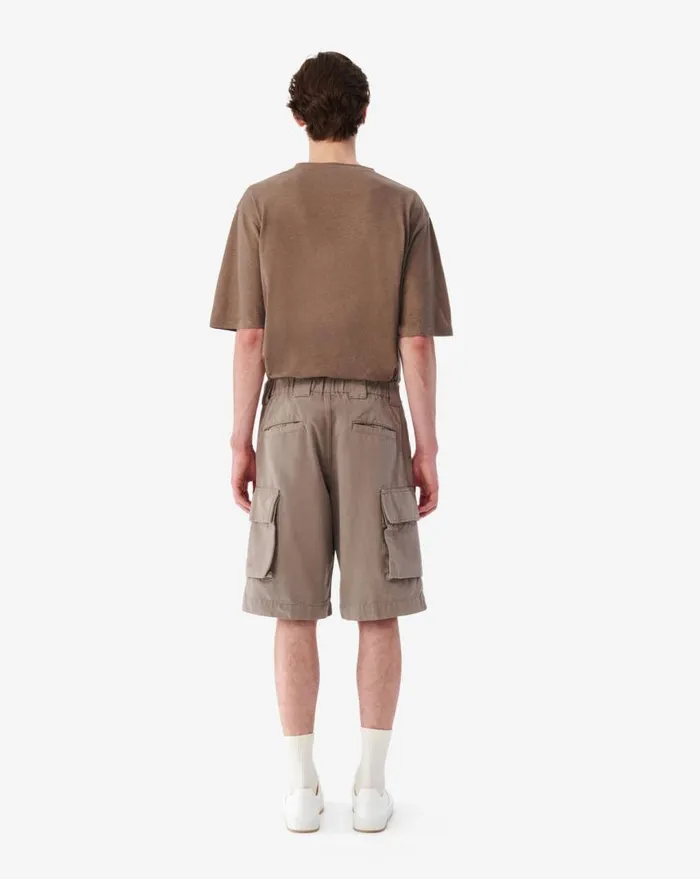 IRO JOOBY DENIM CARGO SHORTS Taupe Men Jeans and Trousers