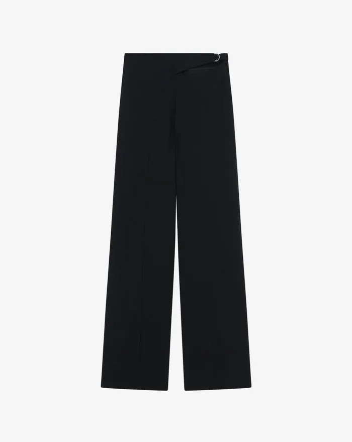 IRO KAEN TWILL ASYMMETRICAL PANTS Black Women Trousers