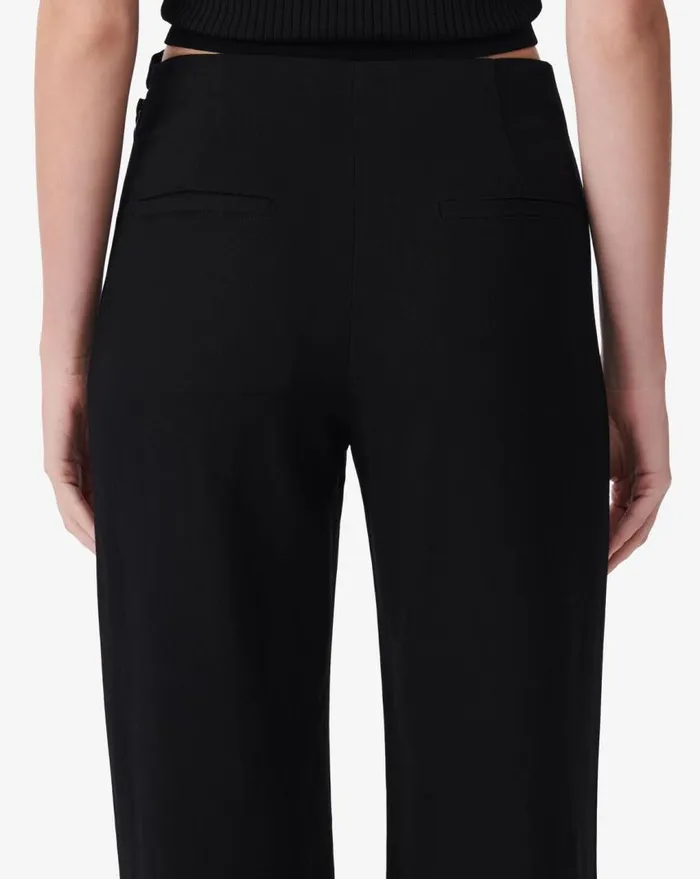 IRO KAEN TWILL ASYMMETRICAL PANTS Black Women Trousers